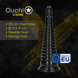 Analplug Ouch Twisted Vortex aus PVC Schwarz 30 x Ø 9 cm – Ansicht 4