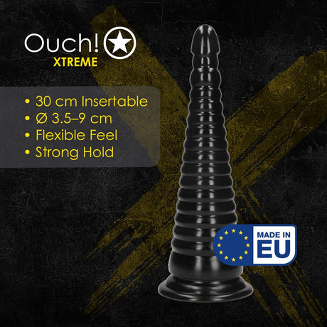 Analplug Twisted Vortex Schwarz 30 x Ø 9 cm – Ansicht 4