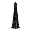 Analplug Ouch Twisted Vortex aus PVC Schwarz 30 x Ø 9 cm