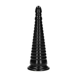 Analplug Ouch Twisted Vortex aus PVC Schwarz 30 x Ø 9 cm