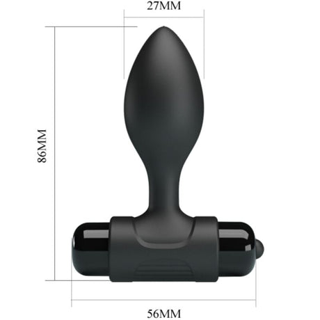 Analplug Vibra Butt 10 Vibrationen Analstecker Schwarz