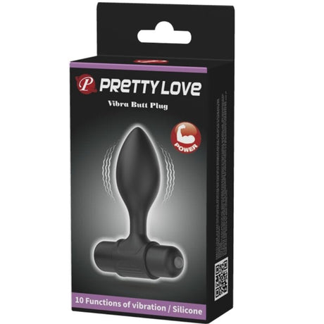Analplug Vibra Butt 10 Vibrationen Analstecker Schwarz