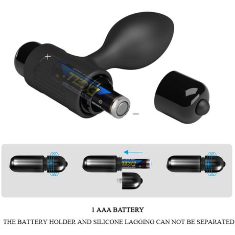 Analplug Vibra Butt 10 Vibrationen Analstecker Schwarz
