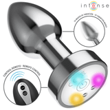 Analplug vibrierender aus Metall mit LED-Leuchten und Fernbedienung M – Ansicht 2