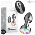 Analplug vibrierender aus Metall mit LED-Leuchten und Fernbedienung S