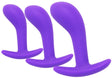 Analplugs 3er Silikon 11 x 3,5 cm Violett