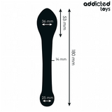 Analstimulator gebogen Schwarz 18 x 3,6 cm