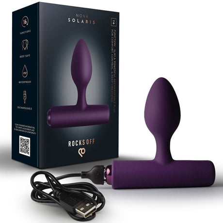 Analvibrator Nova Solaris schlank wiederaufladbar 16 Funktionen Violett