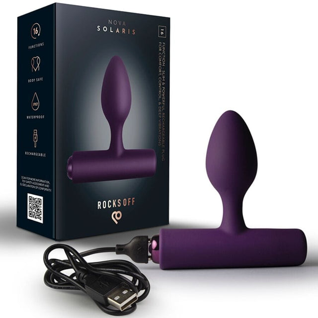 Analvibrator Nova Solaris schlank wiederaufladbar 16 Funktionen Violett