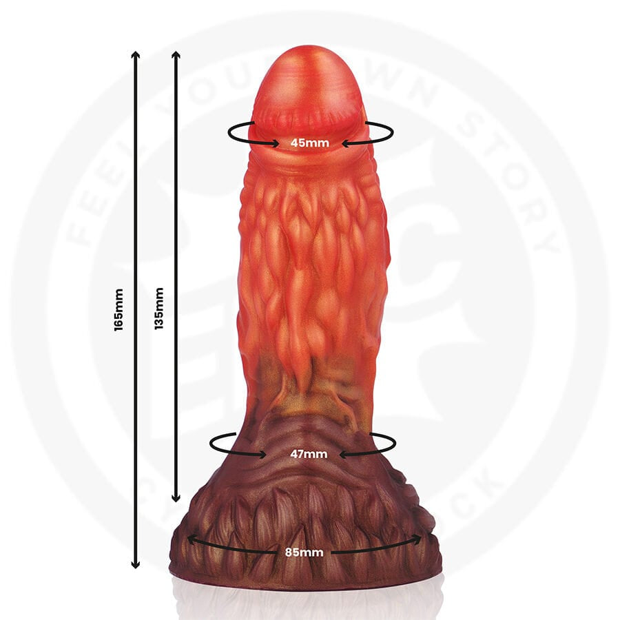 Dildo Andros Wild Roots Fantasy Orange 13,5 x Ø 5,9 cm – Ansicht 3