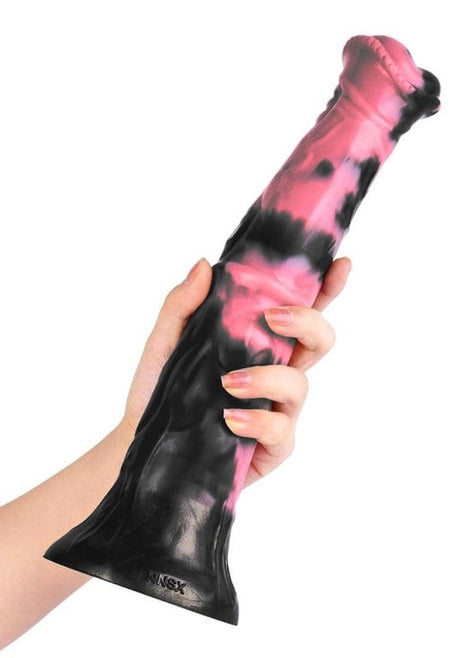 Animal Dildo Ragulf 26 x 5.5cm Schwarz-Rosa