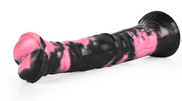 Animal Dildo Ragulf 26 x 5.5cm Schwarz-Rosa