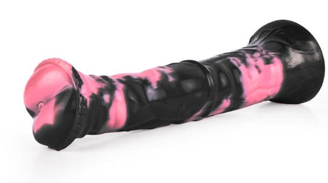 Animal Dildo Ragulf 26 x 5.5cm Schwarz-Rosa