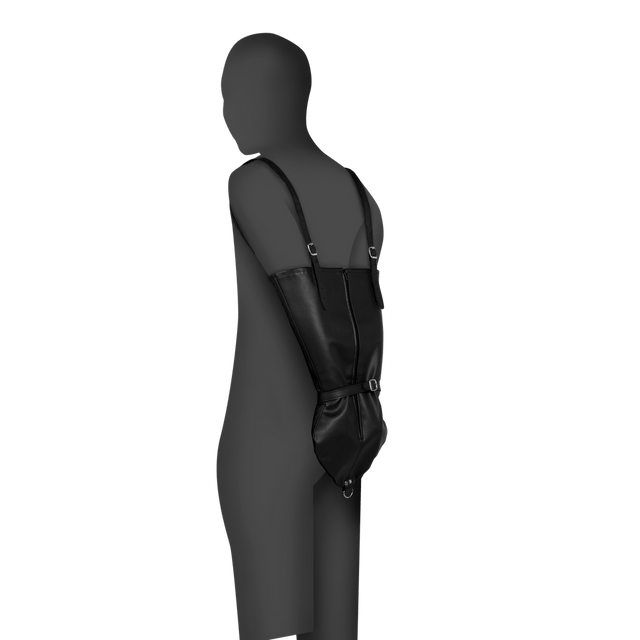 Armbinder Ouch mit Reißverschluss aus Kunstleder Schwarz 53 cm