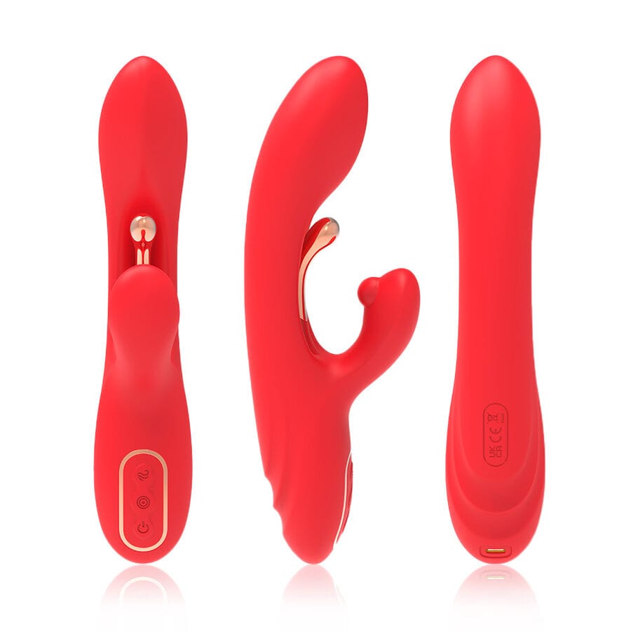 G-Punkt-Vibrator g-Punkt- und Klitoris-Stimulator- mit Oszillierender Zunge Rot.3