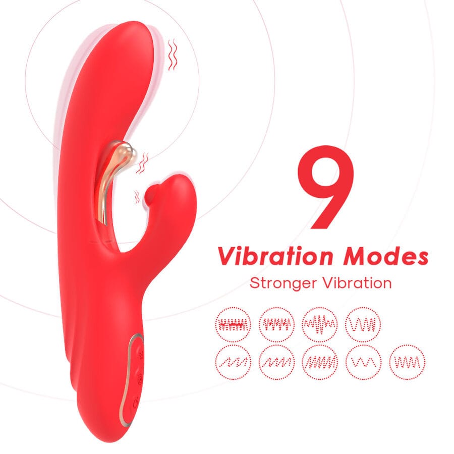 G-Punkt-Vibrator g-Punkt- und Klitoris-Stimulator- mit Oszillierender Zunge Rot.2