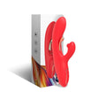 G-Punkt-Vibrator mit oszillierender Zunge Rot 23,4 x 4 cm
