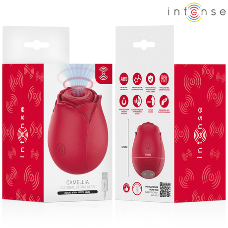 Auflegevibrator Camellia mit Druckwellen Bordeaux
