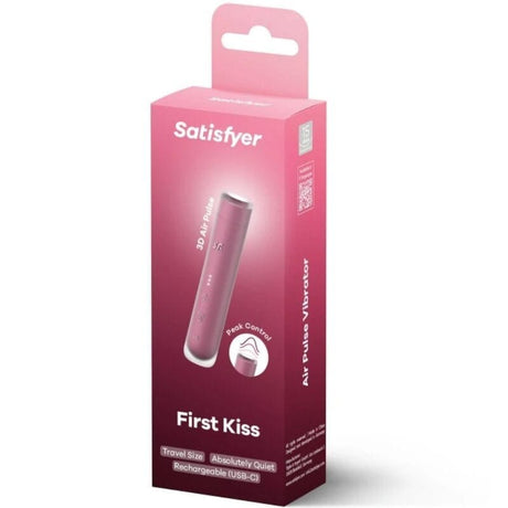 Auflegevibrator First Kiss Wave Klitoris-Stimulator Granat