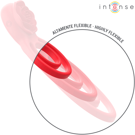 Auflegevibrator Gail Stimulator Rose 10 Vibrationen Rot Fernbedienung