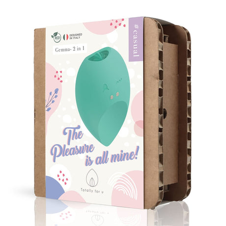 Auflegevibrator Gemma mit Zunge und Vibration Grün 7,3 x 5,2 cm – Ansicht 2