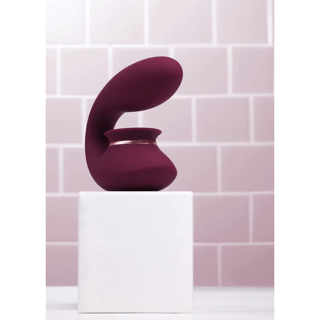 Auflegevibrator Innovation Twitch 3 mit Zunge und Einführteil Burgunderrot 10,5 x 3,3 cm – Ansicht 6
