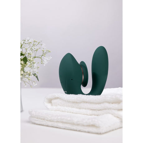 Auflegevibrator Innovation Twitch 3 mit Zunge und Einführteil Waldgrün 10,5 x 3,3 cm – Ansicht 6