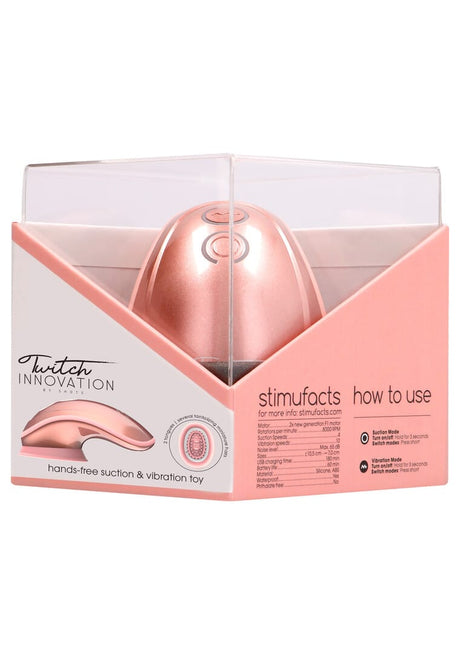 Auflegevibrator Innovation Twitch freihändig Roségold 10,5 x 4,5 cm – Ansicht 2