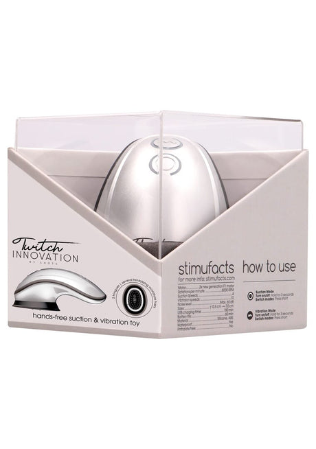 Auflegevibrator Innovation Twitch freihändig Silber 10,5 x 4,5 cm – Ansicht 2