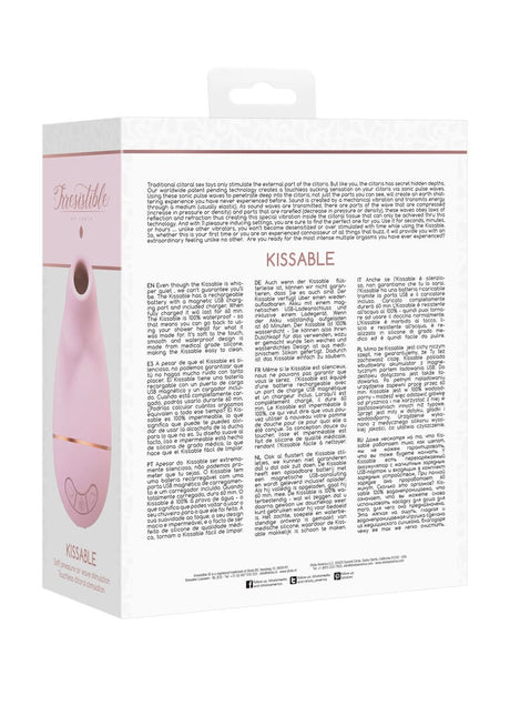 Auflegevibrator Irresistible Kissable mit Saugfunktion Pink 11 x 2 cm – Ansicht 3