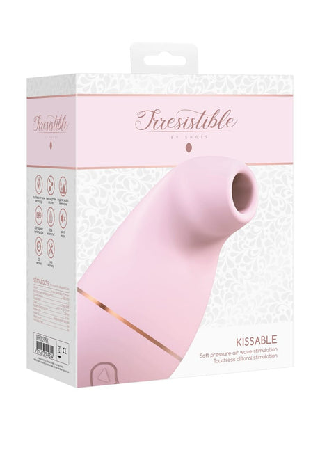 Auflegevibrator Irresistible Kissable mit Saugfunktion Pink 11 x 2 cm – Ansicht 2