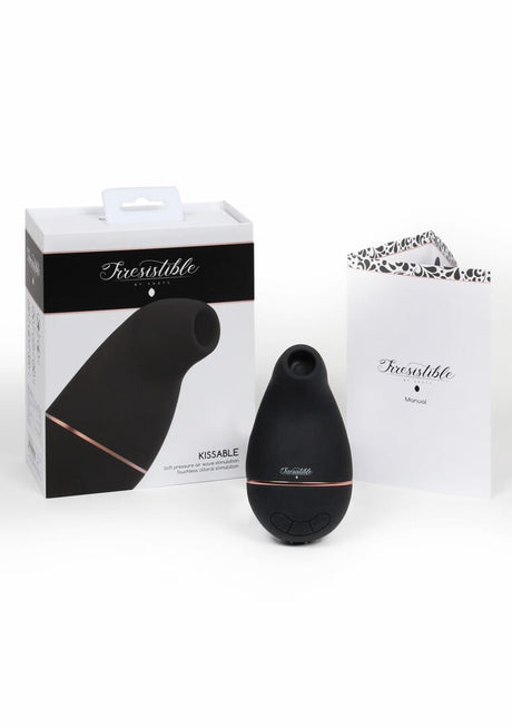 Auflegevibrator Irresistible Kissable mit Saugfunktion Schwarz 11 x 2 cm – Ansicht 4
