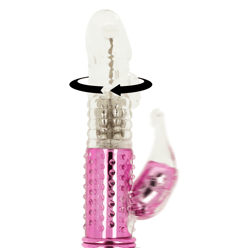 Auflegevibrator mit Rotationsfunktion und Klitoristimulator Türkis 12 x 3,4 cm – Ansicht 2