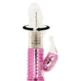 Auflegevibrator mit Rotationsfunktion und Klitoristimulator Türkis 12 x 3,4 cm – Ansicht 2