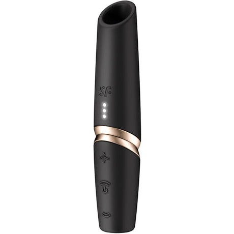 Auflegevibrator Perfect Kiss Wave Klitoris-Stimulator Schwarz / Gold