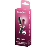 Auflegevibrator Pro 2 Kiss Wave Klitoris-Stimulator Granat / Schwarz