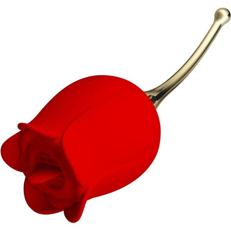 Auflegevibrator Rose Lover Rose Klitoris-Stimulator 12 Vibrationen Rot
