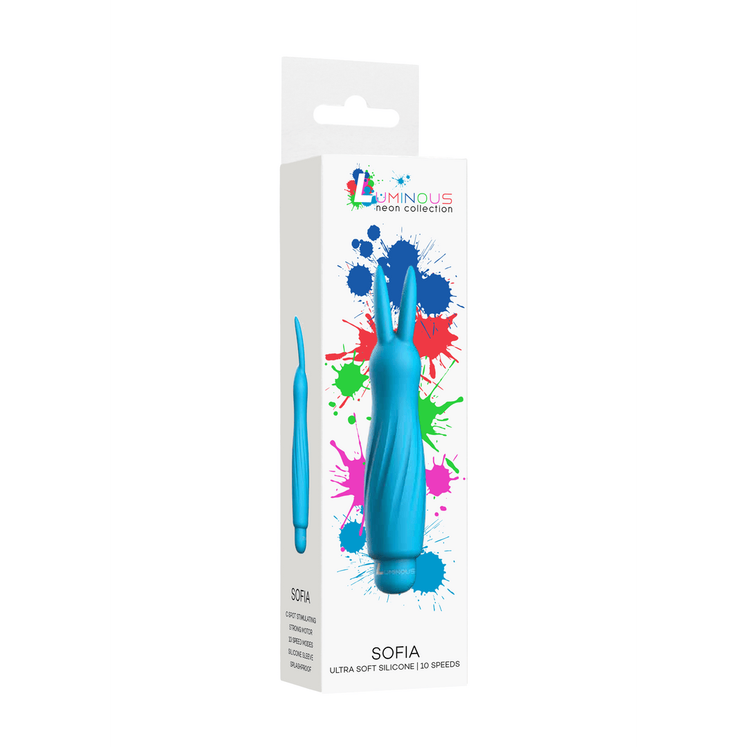 Auflegevibrator Sofia mit zwei Ohren Türkis 12,6 x 2,7 cm – Ansicht 2