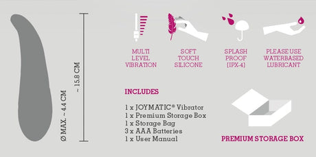 Auflegevibrator Soft Touch 15,8 x 4 cm Rosa