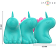 Auflegevibrator Intense Trixie Einhorn mit klopfender Zunge Türkis 7,5 x 6,5 cm