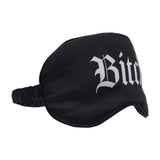 Augenbinde Ouch aus Satin mit Bitch-Aufdruck Schwarz 20,5 cm – Ansicht 3
