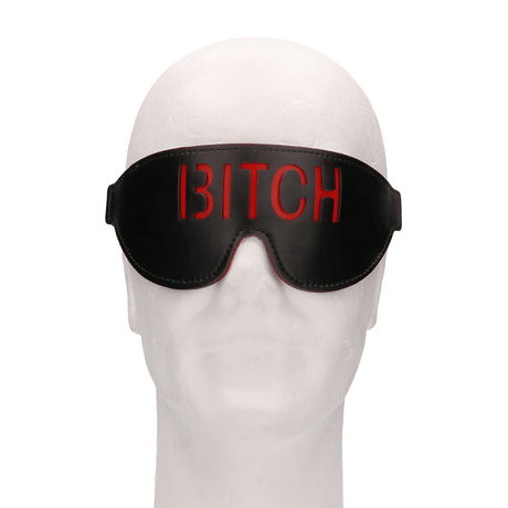 Augenbinde Ouch mit Aufdruck BITCH Schwarz 24,5 cm – Ansicht 3