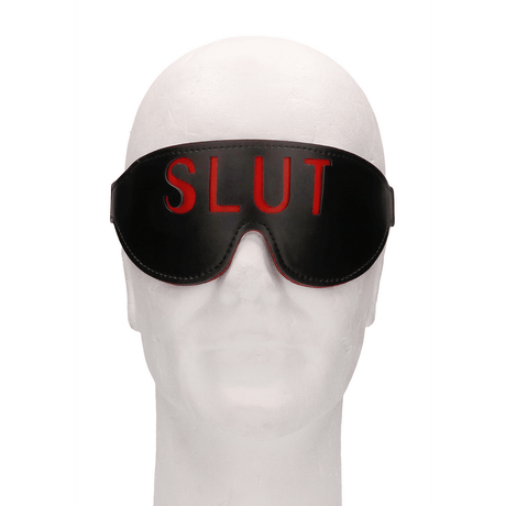 Augenbinde Ouch mit Aufdruck SLUT Schwarz 24,5 cm – Ansicht 3