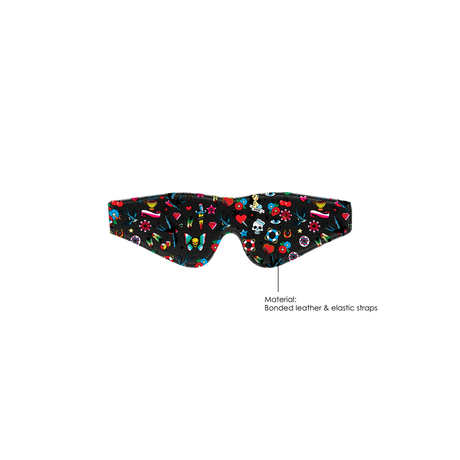 Augenmaske bedruckt Schwarz 19,5 cm – Ansicht 5