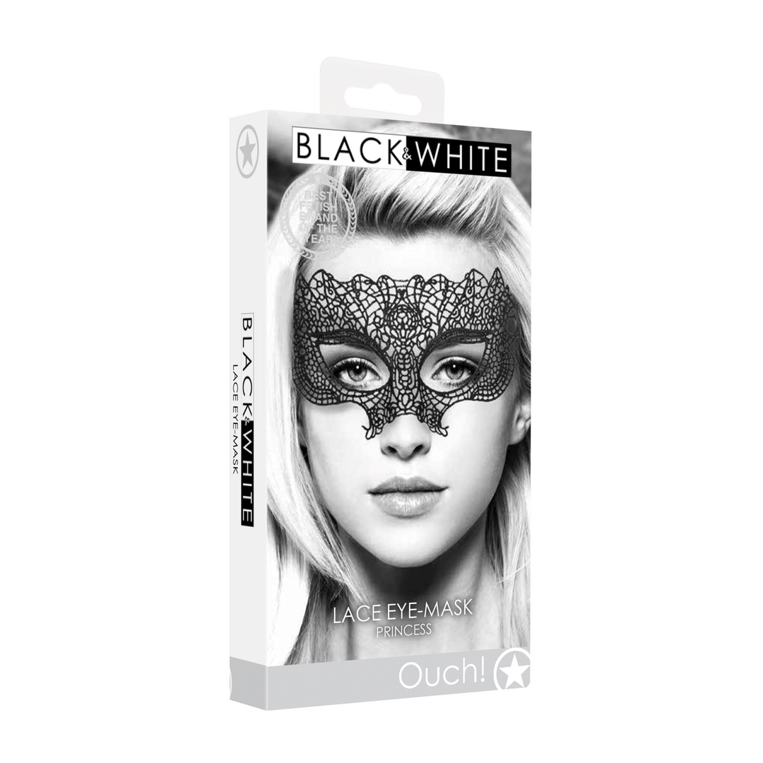 Augenmaske Ouch Black and White Princess aus Spitze 23,5 cm – Ansicht 2