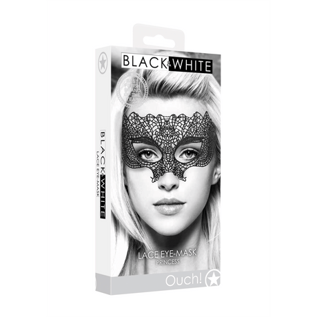 Augenmaske Ouch Black and White Princess aus Spitze 23,5 cm – Ansicht 2
