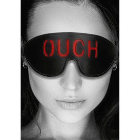 Augenmaske Ouch mit Schriftzug OUCH Schwarz 24,5 cm