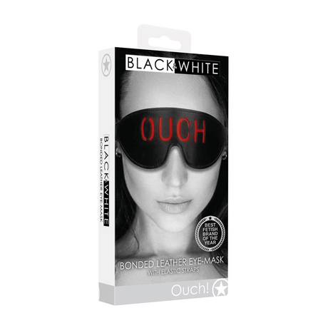 Augenmaske Ouch mit Aufdruck OUCH Schwarz 22,7 cm – Ansicht 2