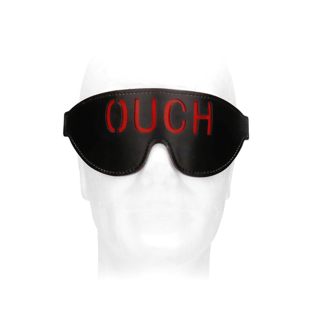 Augenmaske Ouch mit Aufdruck OUCH Schwarz 22,7 cm – Ansicht 4