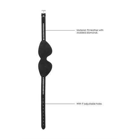 Augenmaske Ouch mit Glassteinen Schwarz 68 cm – Ansicht 6